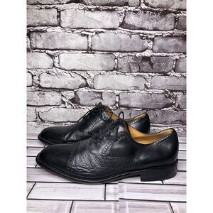 Mezlan Nicola Black Leather Lace Up Cap Toe Oxfords Shoes Men’s Sz 10M US/43EU